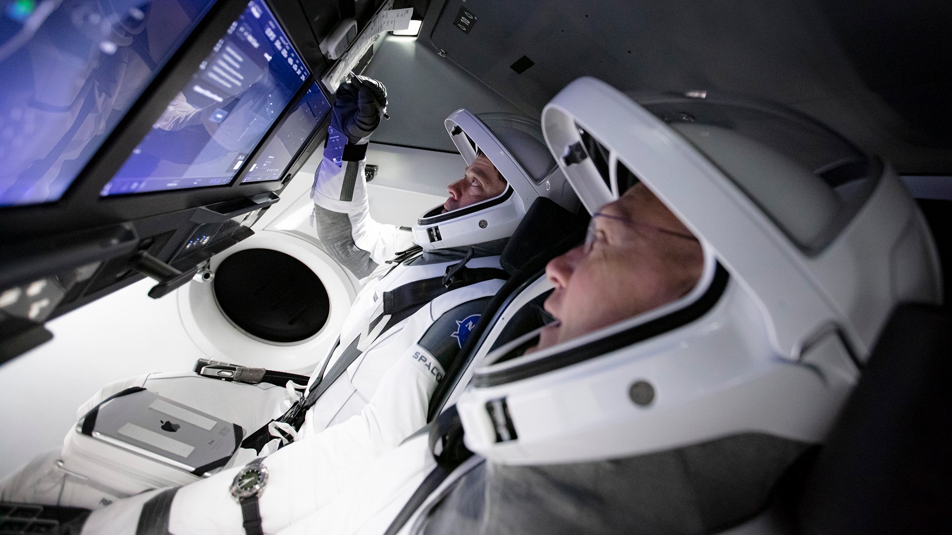 SpaceX launched its first manned mission to the ISS this week. Image: SpaceX.