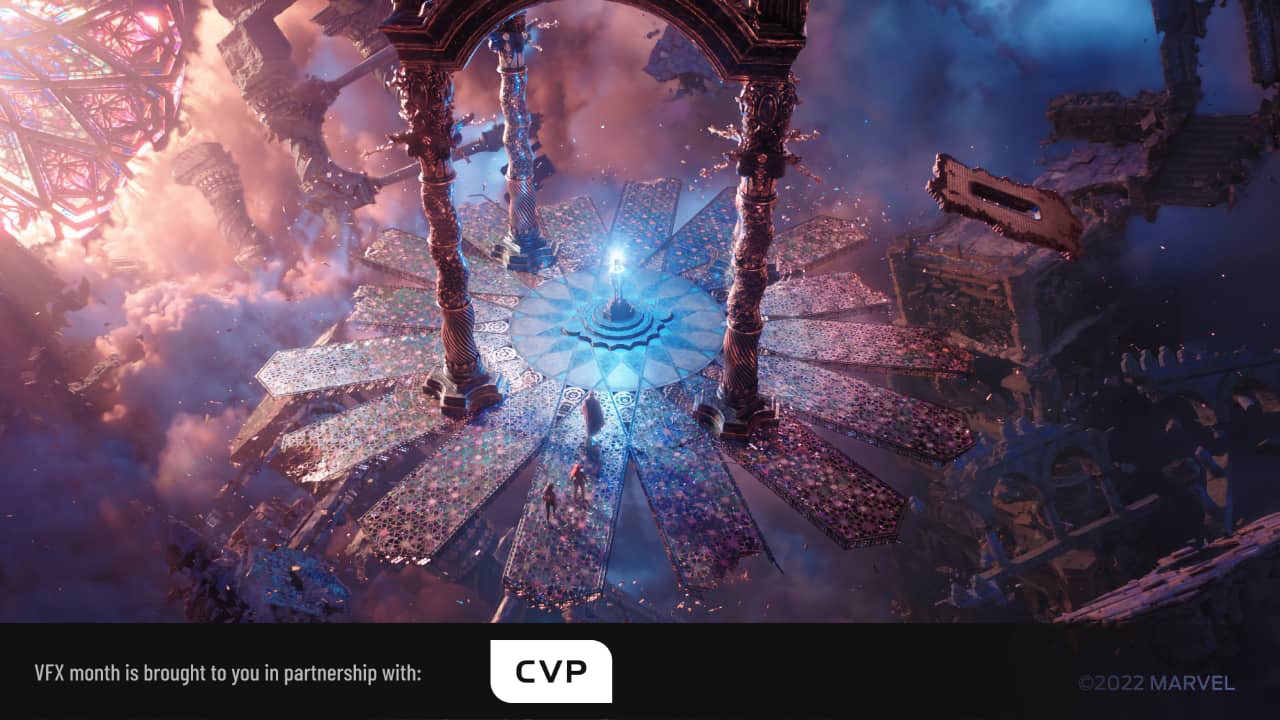 Framestore's work on 'Doctor Strange in the Multiverse of Madness' included the mind-bending Vishanti Temple sequence. Pic: @ 2022 Marvel