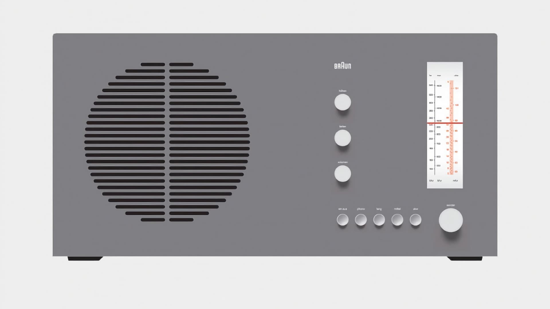 RT 20 tischsuper radio, 1961, by Dieter Rams for Braun. Pic: