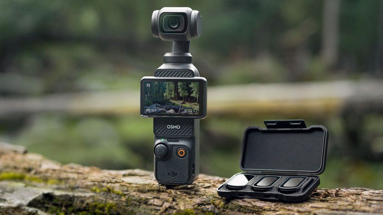 The new DJI Osmo Pocket 3 with magnetic ND filter set